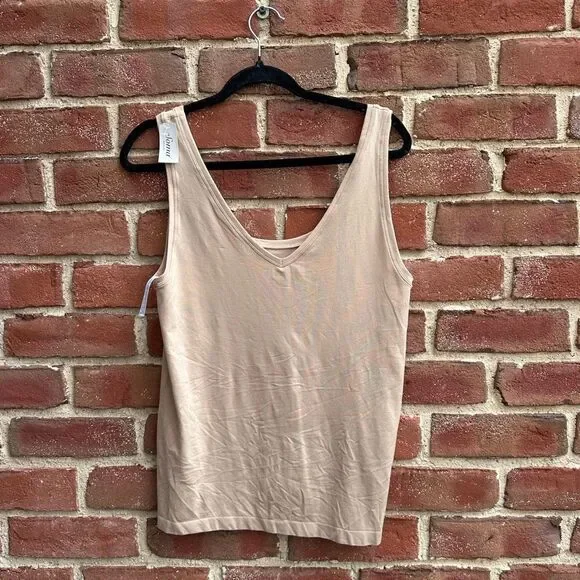 Soma Seamfree Turnaround Tank Nude Beige Women’s XXL Plus Size NWT - Picture 4 of 5